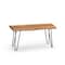 Alaterre Furniture Hairpin Natural Live Edge Wood with Metal 36" Bench, Natural AWDD0320 - alternate 1